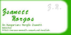 zsanett morgos business card